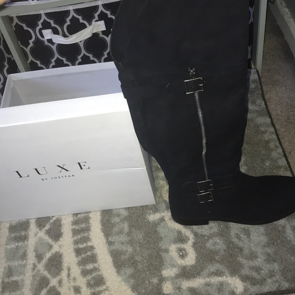 9 Black knee high boots